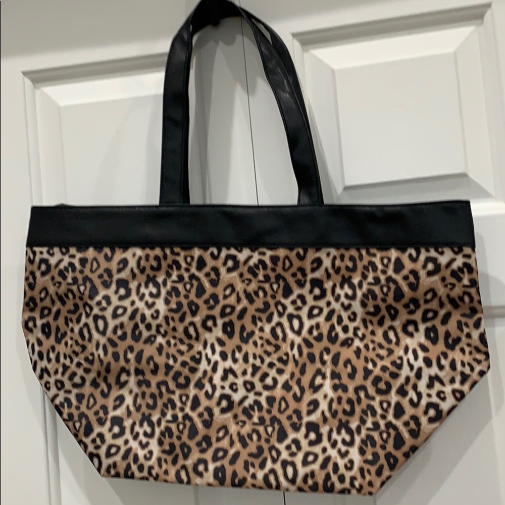 Leopard design tote bag